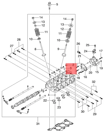 Направляющая клапана GM 94580080