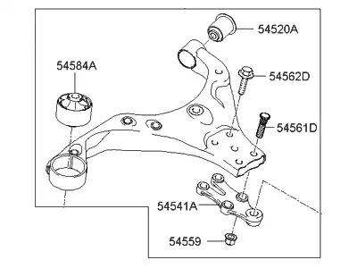 рычаг левый Hyun 545002E100 HYUNDAI