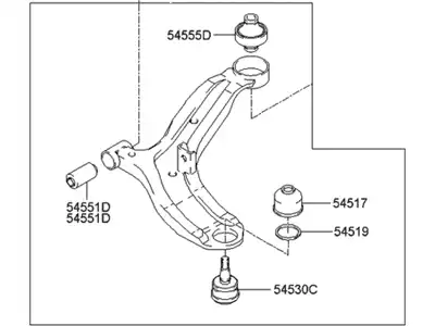 Рычаг подвески HYUNDAI / KIA 5450125000