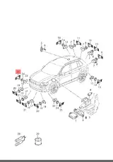 5E3919488 Кронштейн датчика VAG