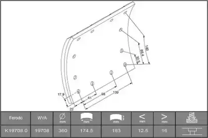 накладки тормозные STD 19708 B2749172 ABEX