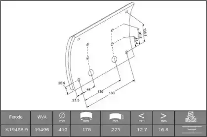 Тормозные колодки барабанные ABEX B2097927