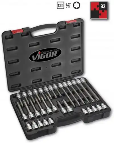 набор головок !TORX 1/2' 32 предмета\ V1917 VIGOR
