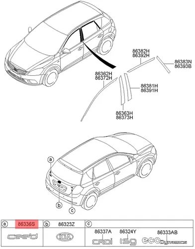 эмблема! Ceed\ KIA Ceed 1.6 863101H000 MOBIS