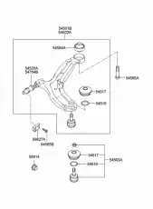BUSH-LWR ARM RR 54551-2C500 HYUNDAI