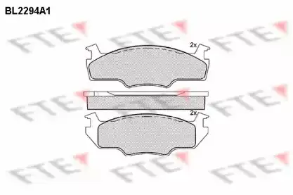 Тормозные колодки дисковые FTE BL2294A1