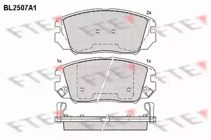 Тормозные колодки дисковые FTE BL2507A1