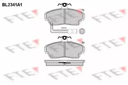 Тормозные колодки дисковые FTE BL2341A1