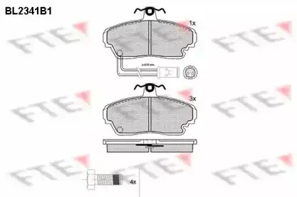 Тормозные колодки дисковые FTE BL2341B1