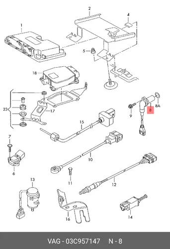 Датчик тормозных колодок VAG 03C 957 147