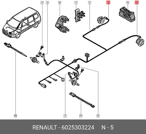 Датчик ABS RENAULT 60 25 303 224