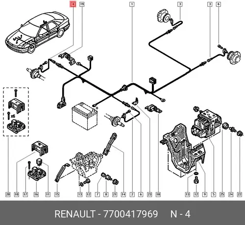 Датчик ABS RENAULT 77 00 417 969