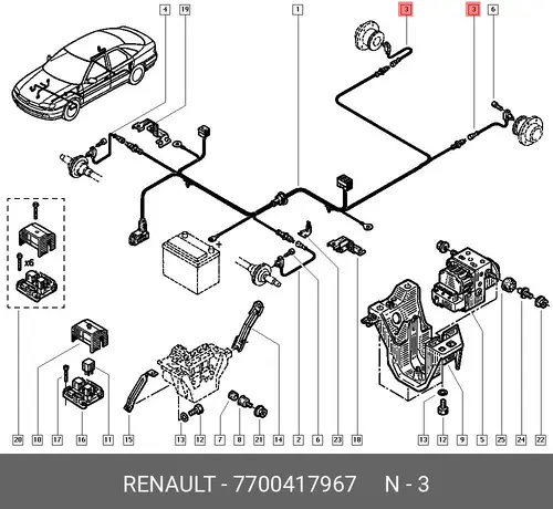 Датчик ABS RENAULT 77 00 417 967