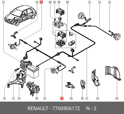 Датчик ABS RENAULT 77 00 806 172