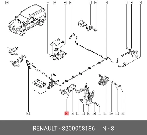 Датчик ABS RENAULT 82 00 058 186