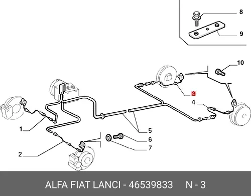 Датчик ABS ALFA ROMEO 46539833