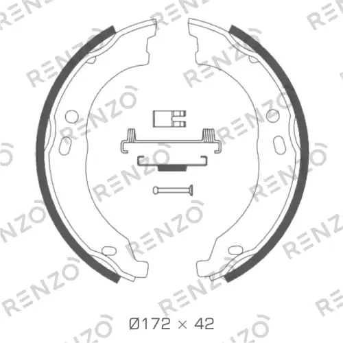 Колодки барабанные RZ129 RENZO