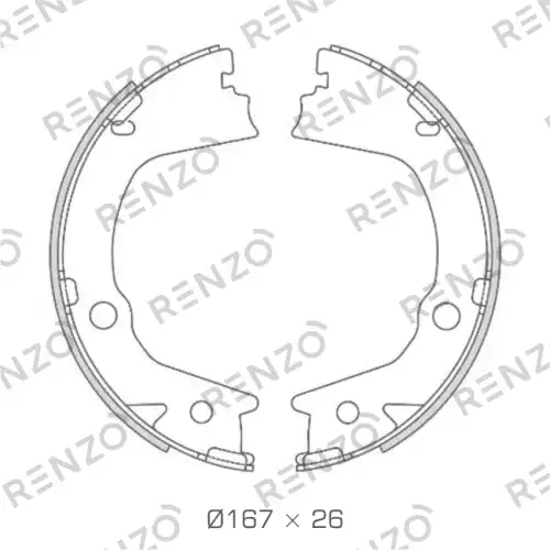 Колодки барабанные RZ119 RENZO