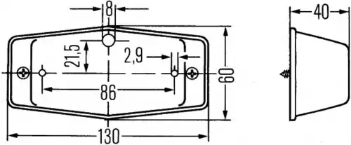 Дополнительный проблесковый маячок 2BM 001 321-031 HELLA