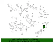 1K0898623B 1 к-т элементов крепления VAG