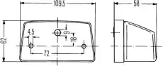 Фонарь габаритный HELLA 2KA 003 389-211