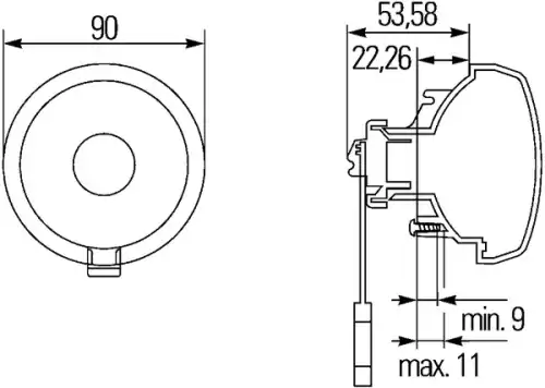 Фара противотуманная HELLA 2NE 965 039-327