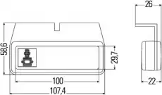 Фонарь габаритный HELLA 2PS 008 616-011