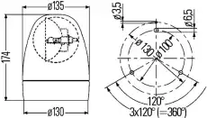 Фонарь габаритный HELLA 2RL 007 337-041