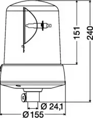 Пробесковый маячок 2RL 008 063-111 HELLA