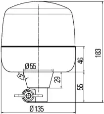 Проблесковый маячок 2RL 010 979-011 HELLA