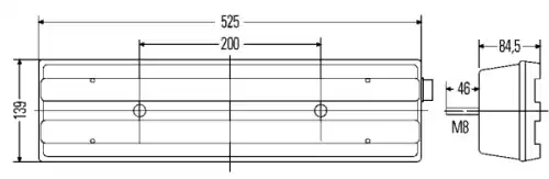 Фонарь задний KUTNAK 722570