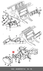 Электромотор 443 820 511 A VAG