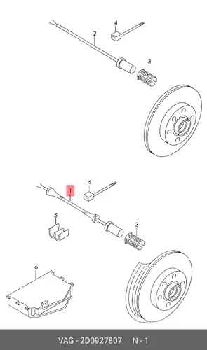 датчик числа оборотов 2D0 927 807 VAG
