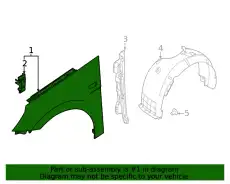 H PANEL ASSY-FENDER,RH 66320AA000 HYUNDAI