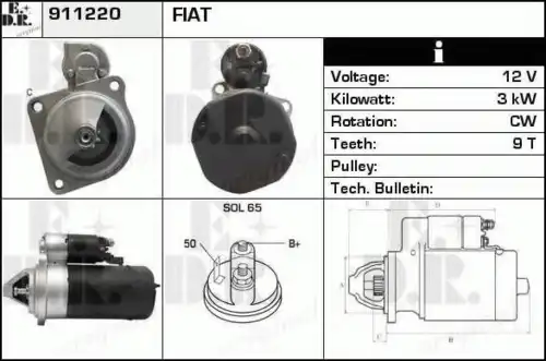 Стартер EDR 911220