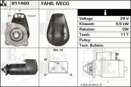 Стартер EDR 911460