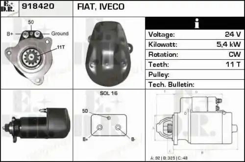 Стартер EDR 918420