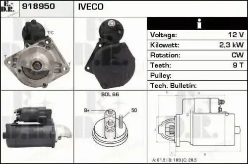 Стартер EDR 918950