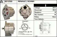 генератор RVI 931250 EDR