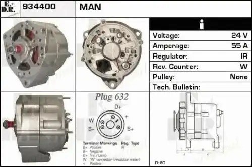 генератор MAN 934400 EDR