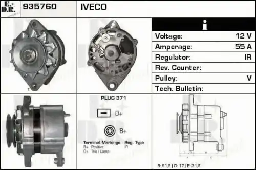 генератор IVEC 935760 EDR