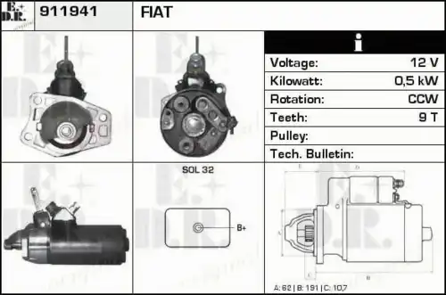 Стартер EDR 911941