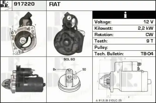 Стартер EDR 917220
