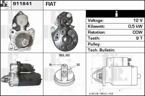 Стартер EDR 911841