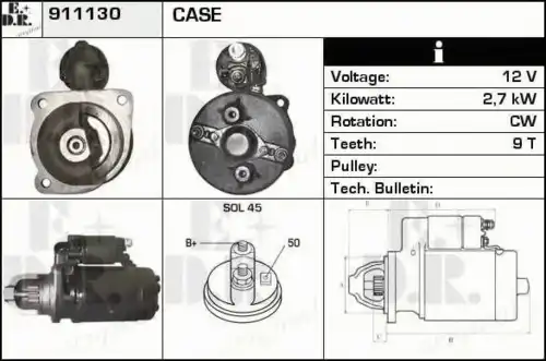 Стартер EDR 911130