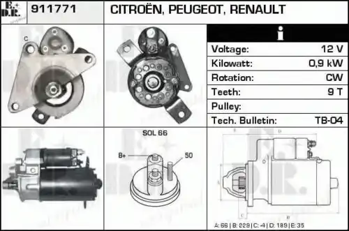 Стартер EDR 911771