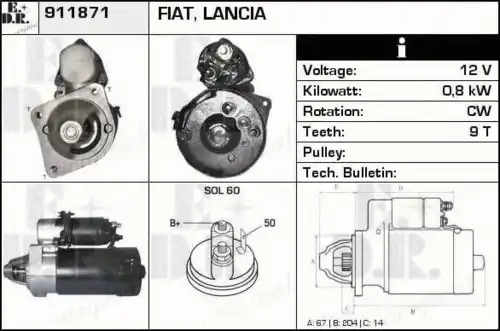 Стартер EDR 911871