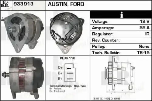 генератор Ford 933013 EDR
