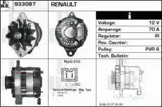 генератор Opel 933087 EDR