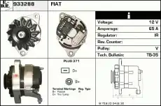 генератор Fiat 933288 EDR
